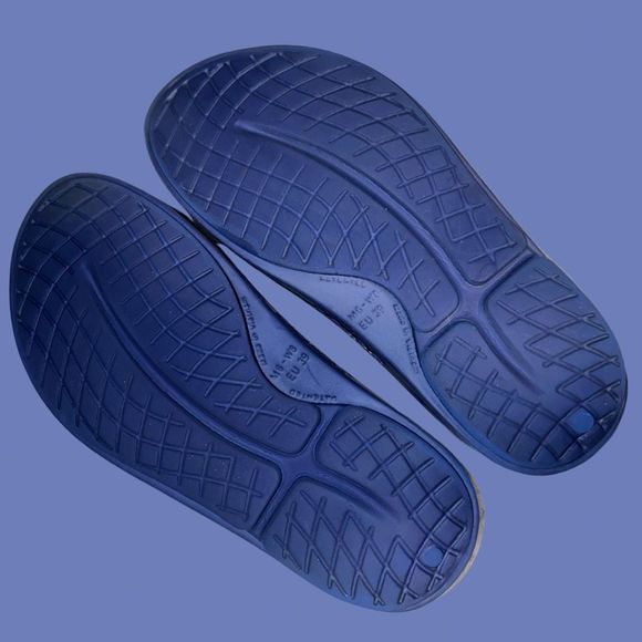 Adult OOFOS OOriginal Women's Navy Blue Recovery Slide Sandals Size M 6 W 8 - Picture 6 of 6